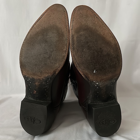 Lucchese 2000 Red Brown Men’s Leather Western Cowboy Boots Shoes **Size 9.5** - Picture 9 of 13